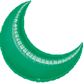 26"A Crescent Moon Green flat (3 count)