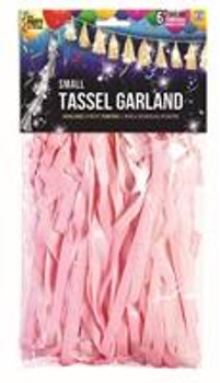 Tassel Small 8" Light Pink/White Pkg (1 count)