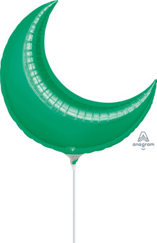 17"A Crescent Moon Green flat (5 count)