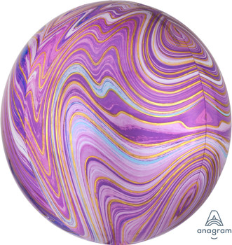 16"A Orbz Marblez Purple flat (3 count)