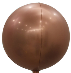 22"B Sphere Matte Rose Gold flat (5 count)