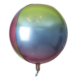 22"B Sphere Rainbow Ombre flat (5 count)