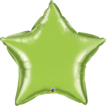 36"Q Star Mylar Lime Green (5 count)