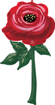 62"A Flower Painted Rose Multi Balloon Pkg (1 count)
