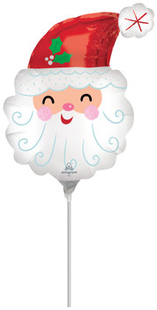 10"A Christmas Smiley Santa Head Satin Air-Fill Only  (10 count)