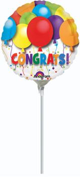 9"A Congrats Balloons Air-Fill Only (10 Count)