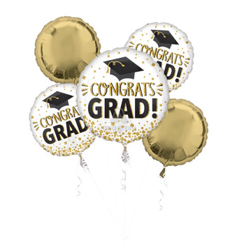 Bouquet Grad Congrats  Gold Glitter Pkg (1 count)