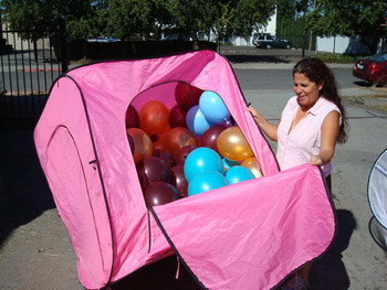 Balloon Transportation 4 x 4 x 3  (1 count)