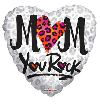 18"K Mom You Rock flat (10 count)