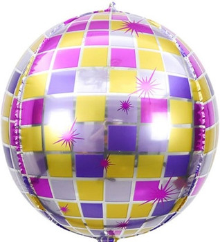 16"B Disco Ball Purple/Yellow Sphere (5 count)