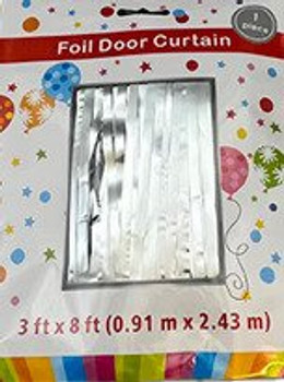 Foil Curtain Silver 8' x 3' Pkg (1 count)