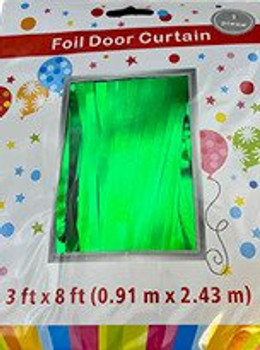Foil Curtain Green 8' x 3' Pkg (1 count)