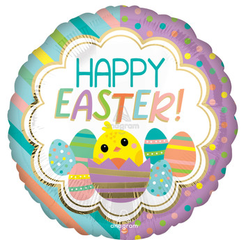 18"A Happy Easter Stripes and Dots Pkg (5 count)