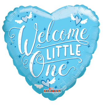 18"K Welcome Little One Blue flat (10 count)