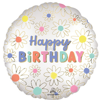 18"A Happy Birthday Daisies Pkg (5 count)