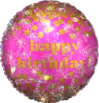 18"A Happy Birthday Dotty Holo Pkg (5 count)