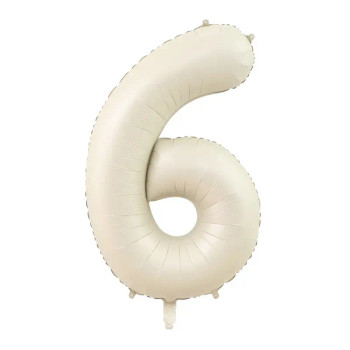 34"B Cream Silky White Ivory Number 6 Pkg (5 count)