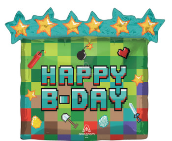 25"A Happy Birthday Pixel Party Pkg (5 count)