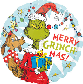 18"A Merry Christmas Grinch flat (10 count)