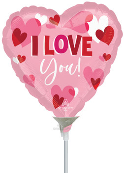 9"A I Love You Playful Hearts Air-Fill Only (10 count)