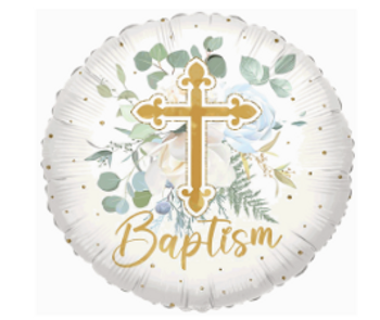 18"K Baptism Cross flat (10 Count)