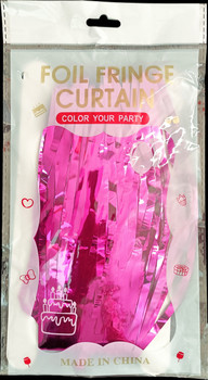 8'B Foil Curtain Hot Pink 8' x 3' Pkg (10 count)