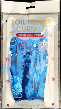 8'B Foil Curtain Royal Blue 8' x 3' Pkg (10 count)