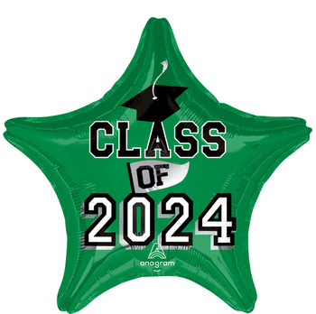 19"A Class of 2024 Green Star (10 count)