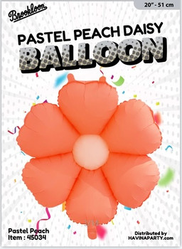 20"B Flower Daisy Pastel Peach/Pink Air Filled Pkg (10 count)