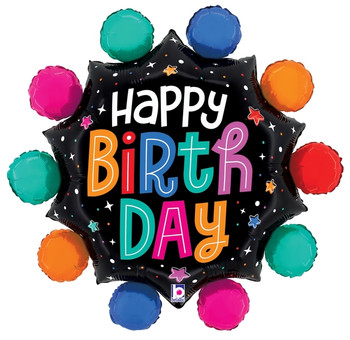 29"S Happy Birthday Colorful Circles Pkg (5 count)