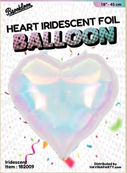 18"B Heart Iridescent Pkg (10 count)