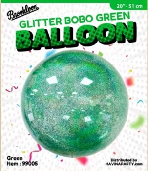 20"B Glitter Bobo Green Pkg (5 count)