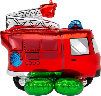 24"A Airloonz Fire Truck Pkg (1 count)