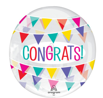 16"A Clearz Printed Congrats Banner Pkg (5 count)