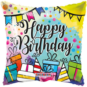 18"C Happy Birthday Presents Gellibean flat (10 count)