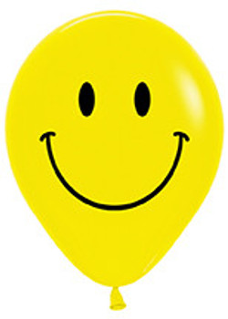 11"S Smiley Face Yellow Print (50 count)