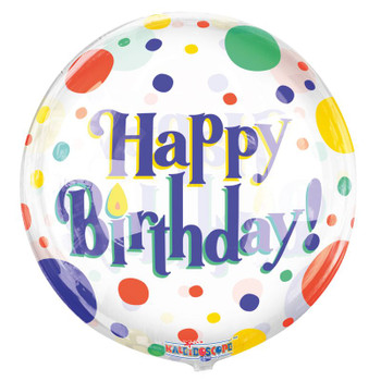 18"C Happy Birthday Dots GBall Pkg (10 count)