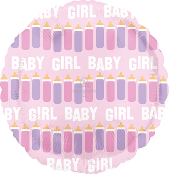 18"A It's A Girl Bottle Line flat (10 count)