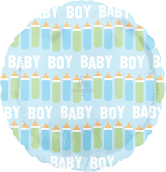 18"A It's A Boy Bottle Line flat (10 count)