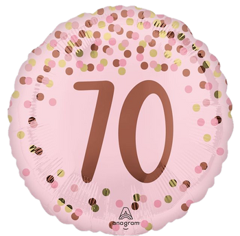 18"A Happy 70th Birthday Pretty Pink PKG (5 COUNT)