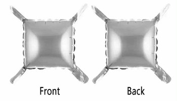 22"B Squares Silver/Silver flat (10 count)