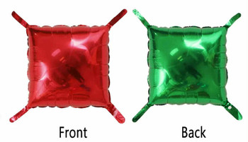 22"B Squares Red/Green flat (10 count)