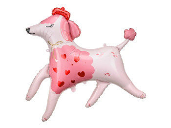 47"P Poodle Dog Pink Pkg (1 COUNT)