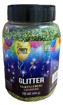 Glitter Lime Green 16oz. Jar  (1 count)