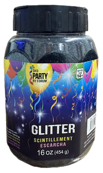 Glitter Black 16oz. Jar  (1 count)