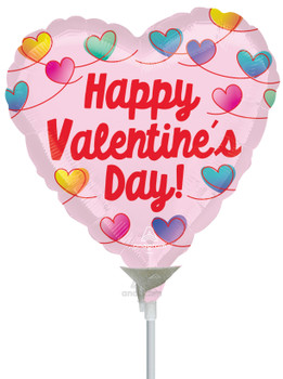 9"A Happy Valentine's Day Infinite Knots Air-Fill flat (10 count)