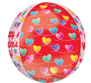 16"A Happy Valentine's Day Infinite Knots Orbz Pkg (5 count)