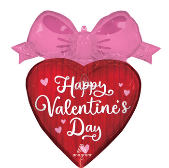 28"A Happy Valentine's Day Coquette Bow Pkg (5 count)