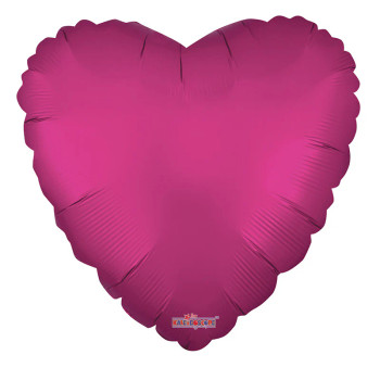 18"C Heart Matte Hot Pink flat (10 count)