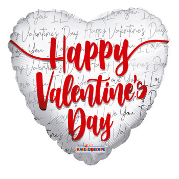 18"C Happy Valentine's Day Lettering flat (10 count)